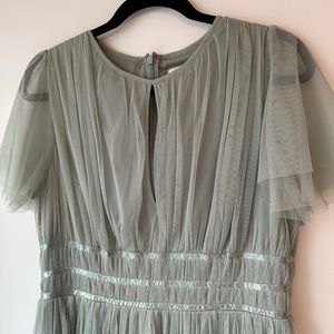 Bridesmaid Sage Green Maxi Tulle Dress 10